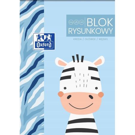 Blok rysunkowy Oxford Kids A4 20 kartek 120g klejony