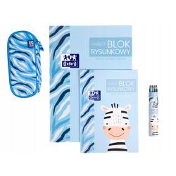 Blok rysunkowy Oxford Kids A4 20 kartek 120g klejony