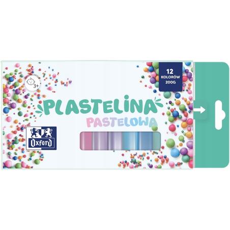 Plastelina Oxford pastel 12 kolorów 200g HAMELIN