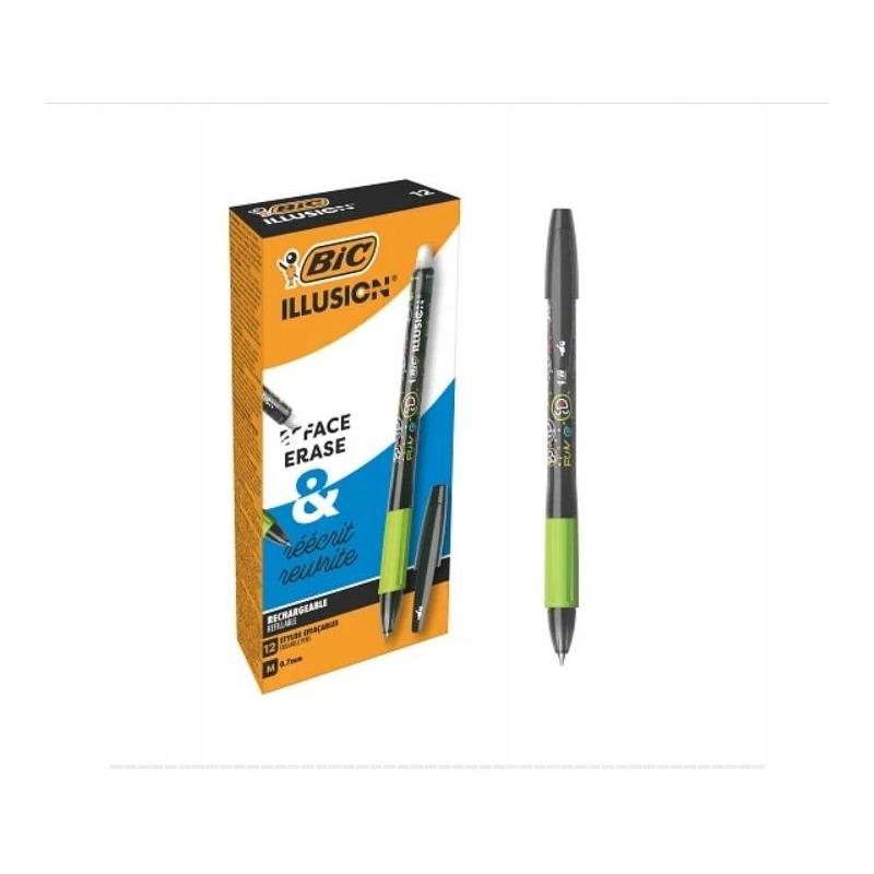 Długopis BIC Illusion wymazywalny czarny 516523