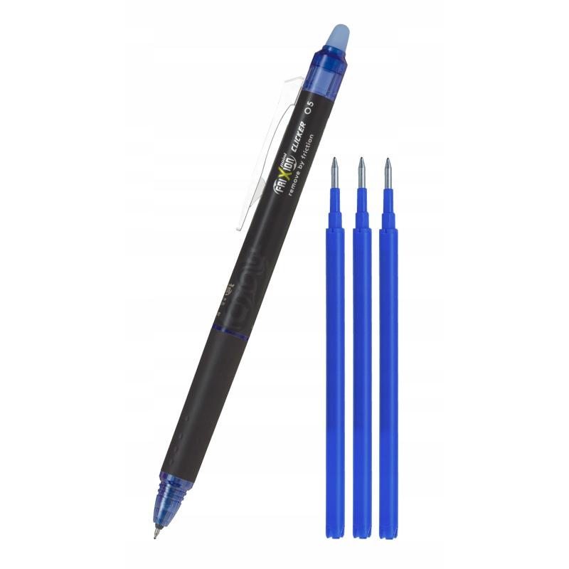 Wkład Frixion niebieski (3) + długopis Pilot