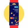 Kredki drewniane trójkątne 12 kolorów Pixi Planet Happy Color