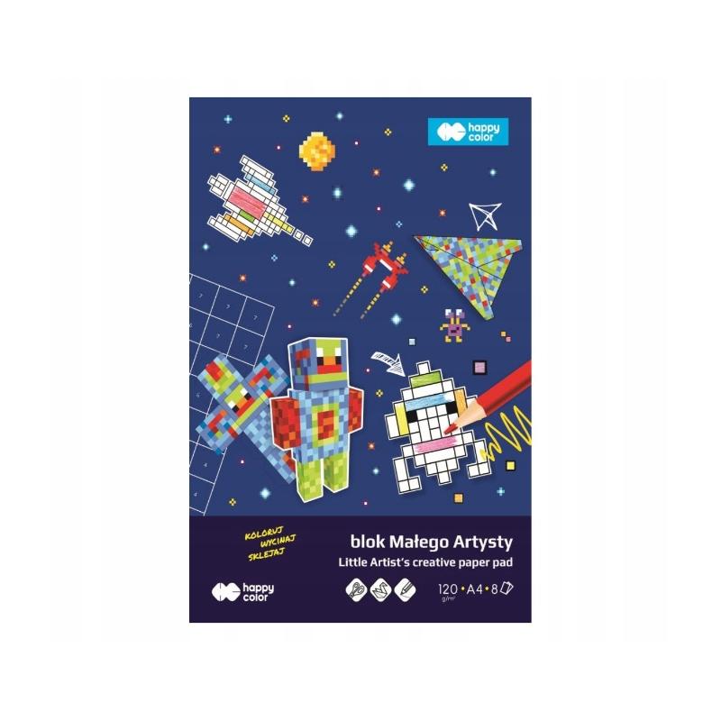 Blok Małego Artysty Happy Color PIXI PLANET A4 120g/m2 8 arkuszy
