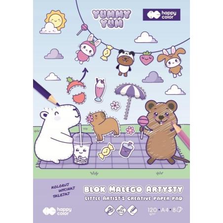 Blok Małego Artysty YUMMY YUM A4 120g/m² 8 arkuszy Happy Color