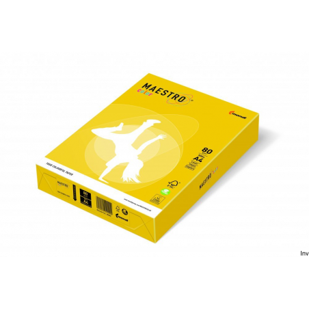 Papier xero Maestro Color A4 80 g żółty 250 sztuk