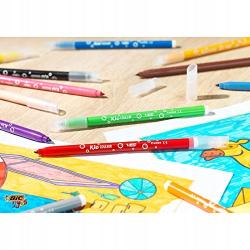 Flamastry BIC Kids Kid Couleur, 12 kolorów, nietoksyczne, łatwe do zmywania