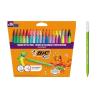 Flamastry BIC Kids Kid Couleur, 12 kolorów, nietoksyczne, łatwe do zmywania