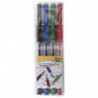 Długopis żelowy GIMBOO Classic, 0,5mm, 4 szt., zawieszka, mix kolorów