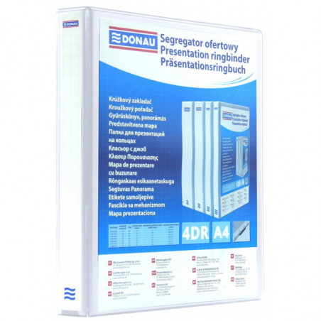 Segregator ofertowy DONAU, PP, A4/4RD/40, biały
