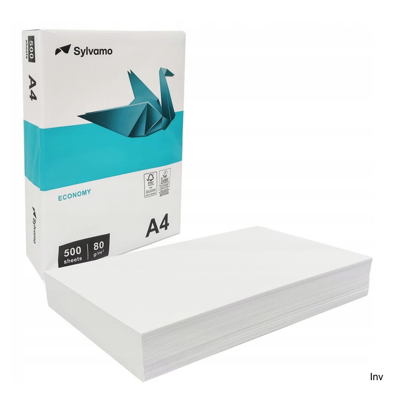 Papier ksero A4 80g 500 arkuszy SYLVAMO Economy, biały, bezdrzewny do biura i domu