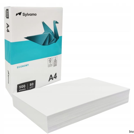 Papier ksero A4 80g 500 arkuszy SYLVAMO Economy, biały, bezdrzewny do biura i domu