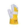 PAKIET Rękawice robocze DONAU SAFETY DS-DOKBASIC, doker, dwoina bydlęca, rozm. 10,5/XL, szaro-żółte