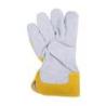 PAKIET Rękawice robocze DONAU SAFETY DS-DOKBASIC, doker, dwoina bydlęca, rozm. 10,5/XL, szaro-żółte