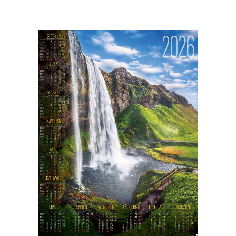 Kalendarz Plakatowy B-1 P02 Zachód 2026 Telegraph