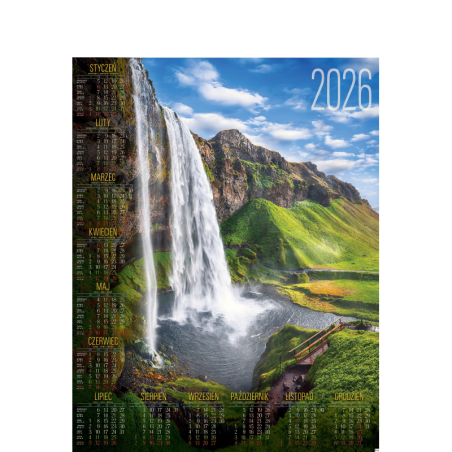 Kalendarz Plakatowy B-1 P02 Zachód 2026 Telegraph