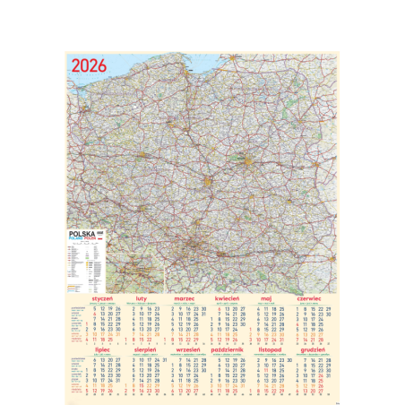 Kalendarz Plakatowy B-1 P08 Żaglowiec 2026 Telegraph