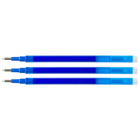 Wkład do długopisu wymazywalnego Q-CONNECT, 1,0mm, 3szt., zawieszka, niebieski