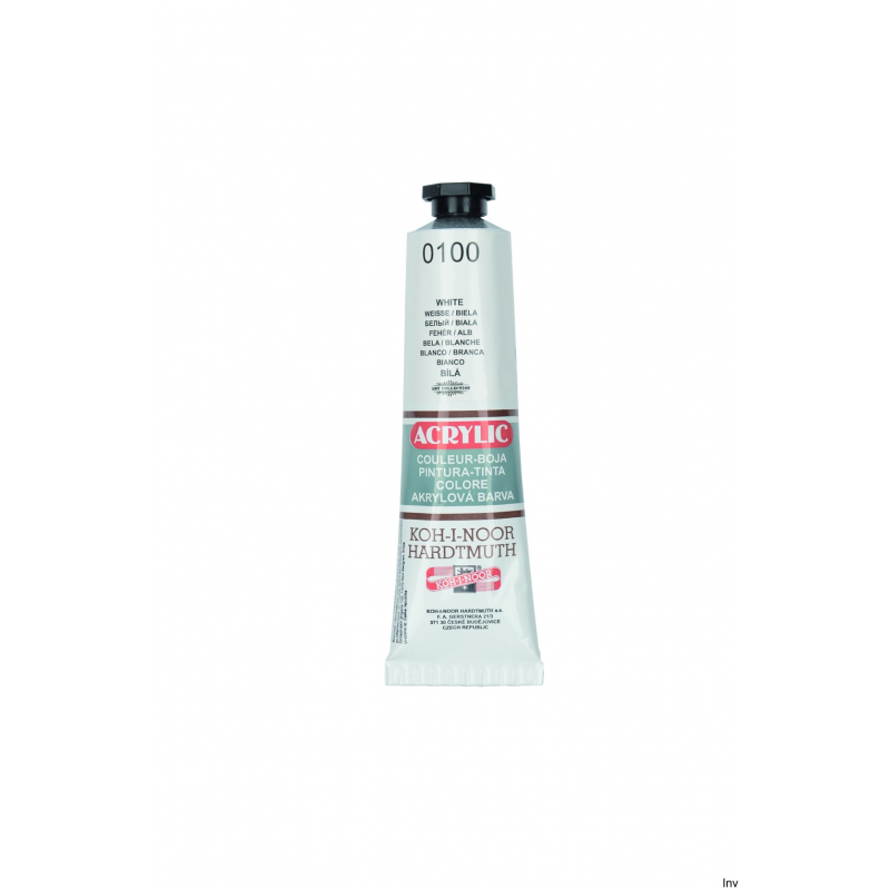 Farba akrylowa Koh-i-noor ACRYLIC 40ml biała 162711