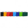 PAKIET Teczka-pudełko OFFICE PRODUCTS, PP, A4/5cm, z rączką i zamkiem, mix kolorów