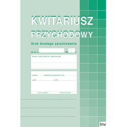 Kwitariusz przychodowy A5...