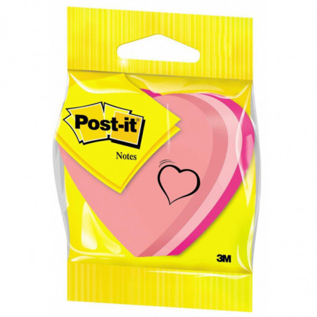 Kostka samoprzylepna POST-IT (2007H), 1x225 kart., w kształcie serduszka
