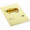 PAKIET Karteczki samoprzylepne POST-IT w kratkę (662), 102x152mm, 1x100 kart., żółte