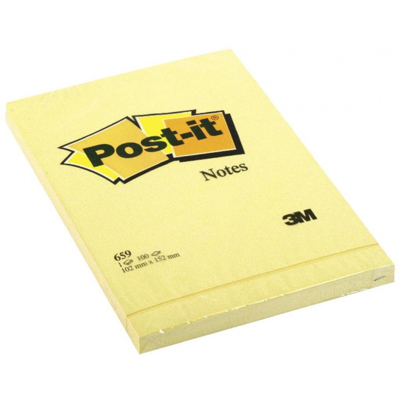 Karteczki samoprzylepne POST-IT (659), 152x102mm, 1x100 kart., żółte