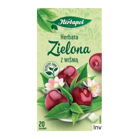 Herbapol Zielona herbata z wiśnią 20 torebek
