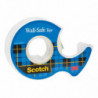 Taśma klejąca SCOTCH Wall-Safe, bezpieczna dla ścian, na podajniku, 19mm, 16,5m, transparentna