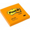 Karteczki samoprzylepne POST-IT (654N), 76x76mm, 1x100 kart., jaskrawy pomarańczowy