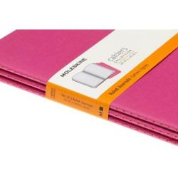 Zestaw 3 zeszytów MOLESKINE Cahier, L, 13x21cm, w linie, 80 stron, kinetic pink