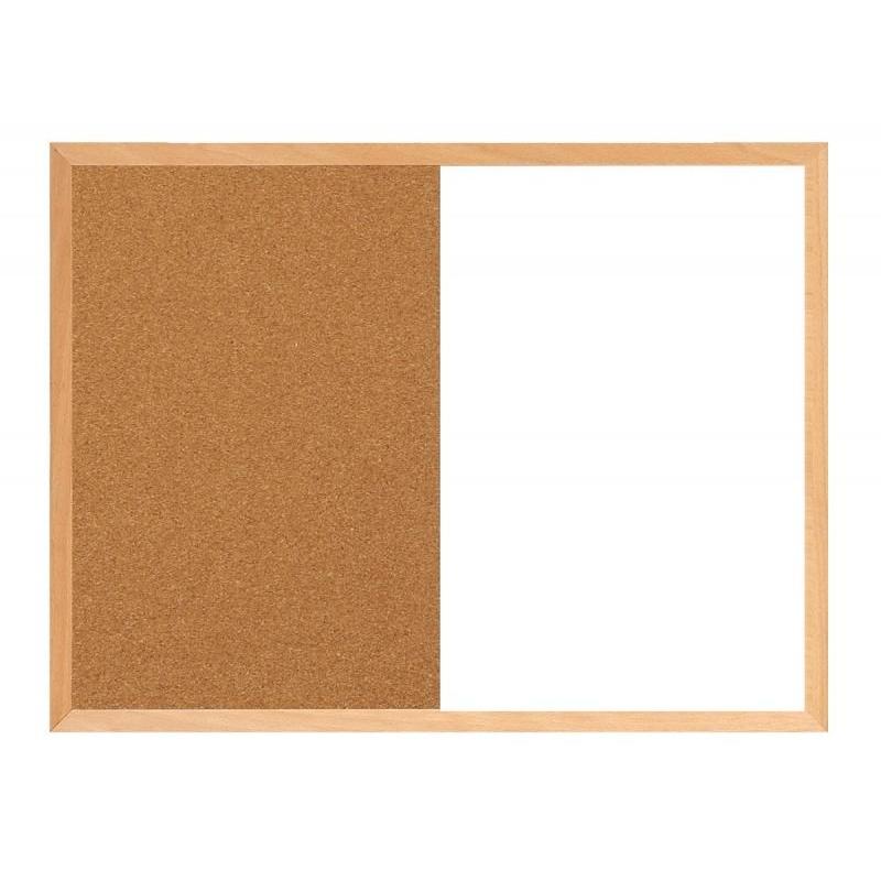 Tablica suchościeralno - korkowa, OFFICE PRODUCTS Combo, 60x40 cm, w ramie drewnianej