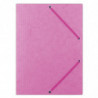 PAKIET Teczka z gumką OFFICE PRODUCTS, preszpan, A4, 390gsm, 3-skrz., różowa