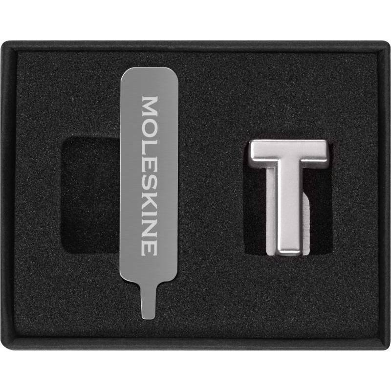 Przypinka MOLESKINE T, srebrna