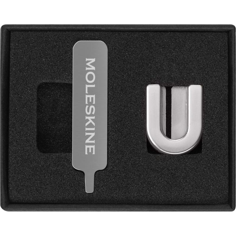 Przypinka MOLESKINE U, srebrna
