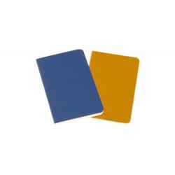 Zestaw 2 zeszytów MOLESKINE Volant, XS, 6,5x10,5cm, gładki, 56 stron, blue/amber yellow