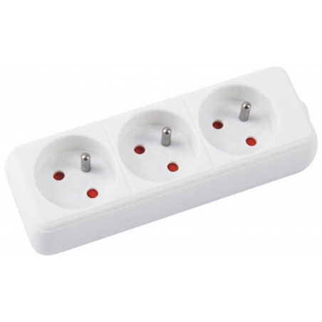 Przedłużacz OFFICE PRODUCTS, 3 gniazda, 1,5m, z uziemieniem, biały