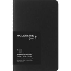 Zestaw 2 zeszytów MOLESKINE Smart Cahier, P, 9x14cm, w linie, czarny
