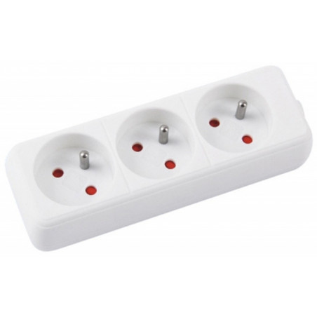 Przedłużacz OFFICE PRODUCTS, 3 gniazda, 3m, z uziemieniem, biały