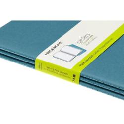 Zestaw 3 zeszytów MOLESKINE Cahier Journals, L, 13x21cm, gładki, 80 stron, brisk blue