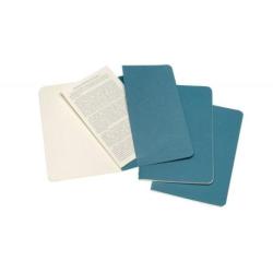 Zestaw 3 zeszytów MOLESKINE Cahier Journals, P, 9x14cm, gładki, 64 strony, brisk blue