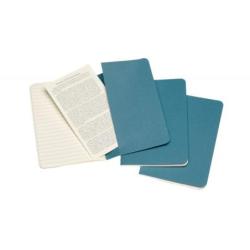 Zestaw 3 zeszytów MOLESKINE Cahier Journals, P, 9x14cm, w linie, 64 strony, brisk blue