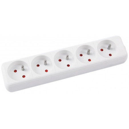 Przedłużacz OFFICE PRODUCTS, 5 gniazd, 1,5m, z uziemieniem, biały