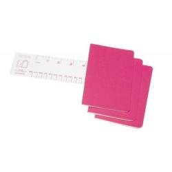 Zestaw 3 zeszytów MOLESKINE Cahier Journals, P, 9x14cm, w linie, 64 strony, kinetic pink