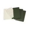 Zestaw 3 zeszytów MOLESKINE Cahier Journals, P, 9x14cm, w linie, 64 strony, myrtle green