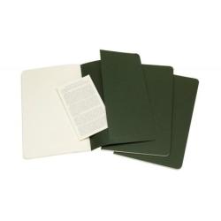 Zestaw 3 zeszytów MOLESKINE Cahier, L, 13x21cm, gładki, 80 stron, myrtle green