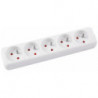 Przedłużacz OFFICE PRODUCTS, 5 gniazd, 5m, z uziemieniem, biały