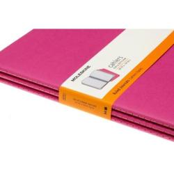 Zestaw 3 zeszytów MOLESKINE Cahier, XL, 19x25cm, w linie, 120 stron, kinetic pink
