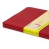 Zestaw 3 zeszytów MOLESKINE Cahier, XL, 19x25cm, gładki, 120 stron, cranberry red