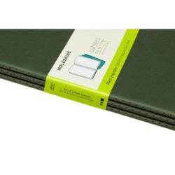 Zestaw 3 zeszytów MOLESKINE Cahier, XL, 19x25cm, gładki, 120 stron, myrtle green